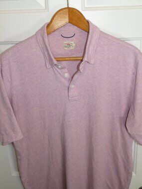 Faherty Cloud Cotton Blend Polo Heather Lavendar Stretch Men's Size XL